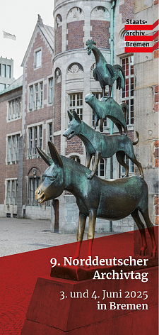 Flyerankündigung zum 9. Norddeutschen Archivtag in Bremen 2025