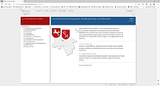 Screenshot der Webseite www.arcinsys.niedersachsen.de