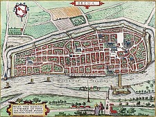 Abbildung: Bremen um 1590. Stadtansicht von Braun und Hogenberg