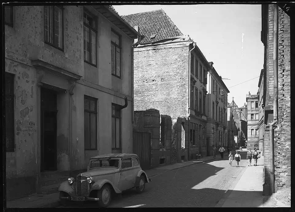 Schnoorviertel, Gartenstra&szlig;e (Kolpingstra&szlig;e), ehemalige Synagoge und j&uuml;disches Gemeindehaus