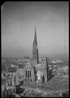 Stephaniviertel, St.-Stephani-Kirche, Blick von Bamberger-Hochhaus, Juli/August 1947