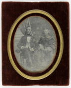 Louis Eduard Ichon und Frau Adelgunde (Adele) geb. Gruner, Daguerreotypie, (um 1850)