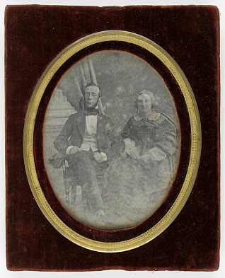 Louis Eduard Ichon und Frau Adelgunde (Adele) geb. Gruner, Daguerreotypie, (um 1850)