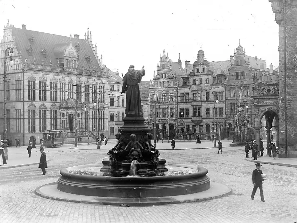 Wilhadibrunnen, um 1909, Foto: Hermann Kippenberg