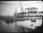 Bau Stephanibrücke, Blick Richtung St.-Stephani-Kirche, Juli/August 1947