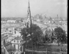 Blick vom Bunker Diakonissenhaus an der Nordstraße Richtung Wilhadikirche, hinten Holz- und Fabrikenhafen, Rolandmühle