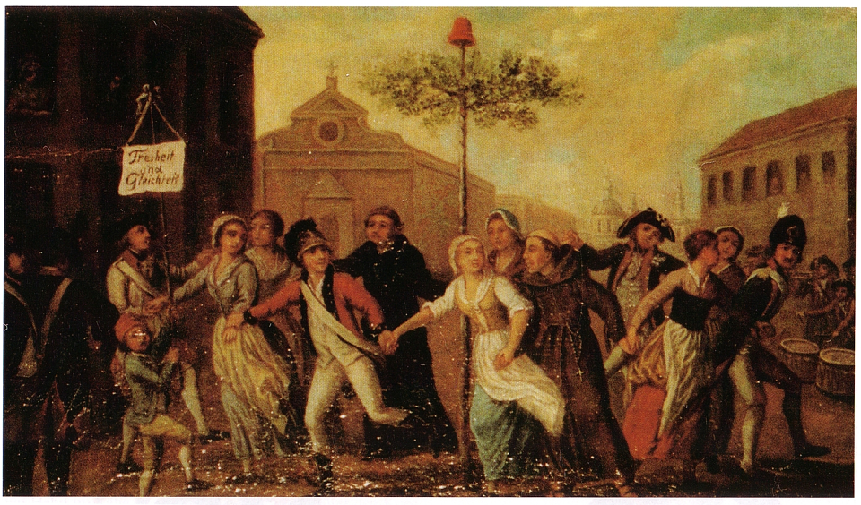 Der Freiheitsbaum mit Jakobinerm&uuml;tze ist ein Symbol der franz&ouml;sischen Revolution.