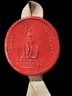 Siegel von Grünstadt während der französischen Besetzung 1797-1815. 
˜ Bildnachweis: Museum Im Alten Rathaus Grünstadt, CC BY-NC-SA