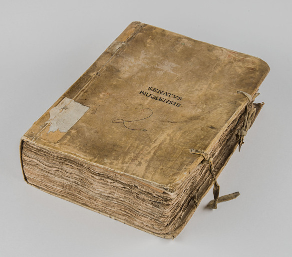 Außeneinband der Rezesshandschrift des Bremer Rats 1389-1517 