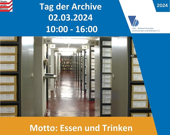 Plakat zum Tag der Archive 2024 im Staatsarchiv Bremen