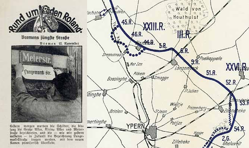 Ausschnitt aus der Titelseite zur Langemarck-Ausstellung